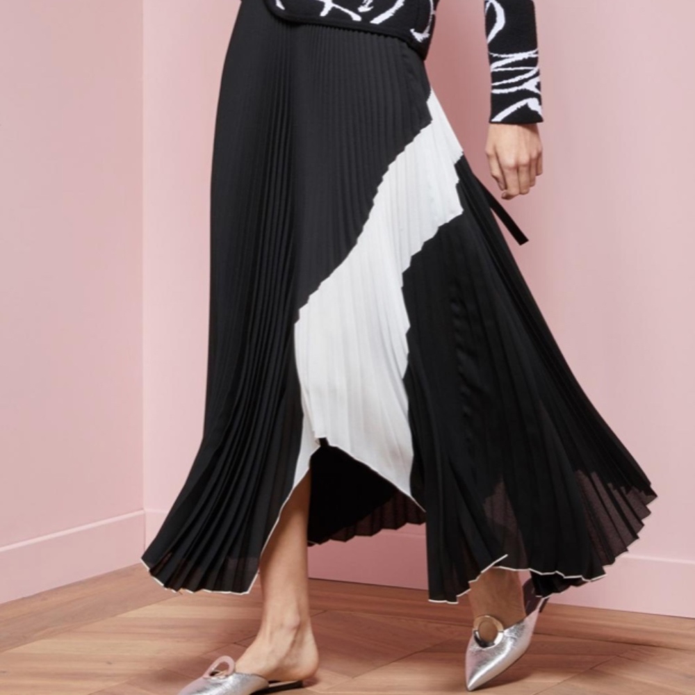 Proenza Schouler crepe pleated maxi skirt